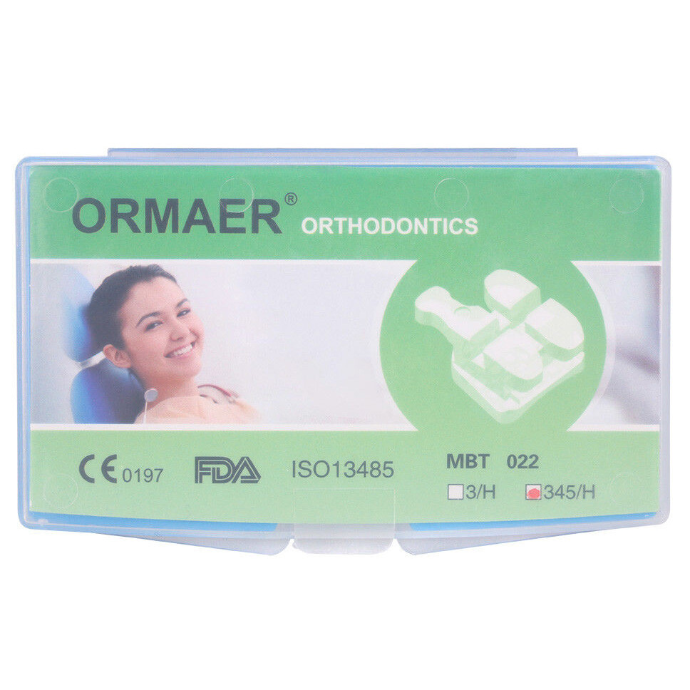 3M Style Dental Orthodontic Ceramic Bracket Braces Roth MBT .022 .018 Hooks 345