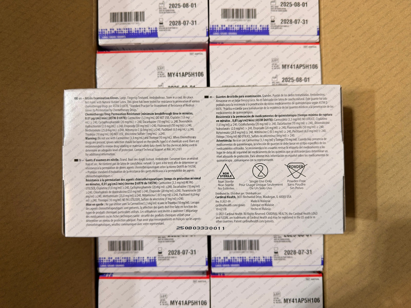 2500 LARGE HALYARD Nitrile STERLING SG Exam gloves (1xCASE) powder & latex free