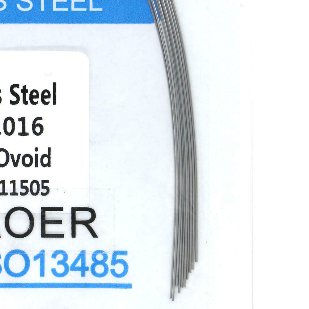 5-200packs Dental Orth Stainless Steel Round Arch Wire 016 Upper 10pcs/bag