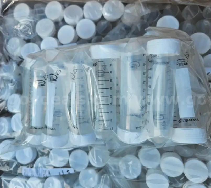 500x Lot 50 mL Sterile Conical Centrifuge Far-Sediment Tube Flip Top Cap VWR