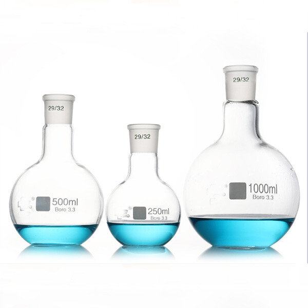 25ml – 1000ml Flat Bottom Evaporating Flask with 1-4 Standard Necks Glassware