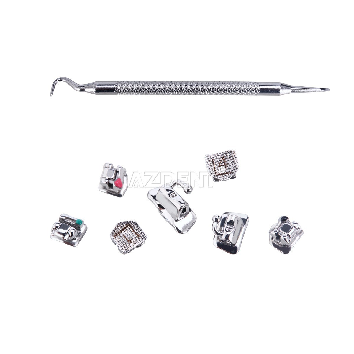 AZDENT Dental Orthodontic Metal Self-Ligating Brackets Roth 0.022″ 345 hooks