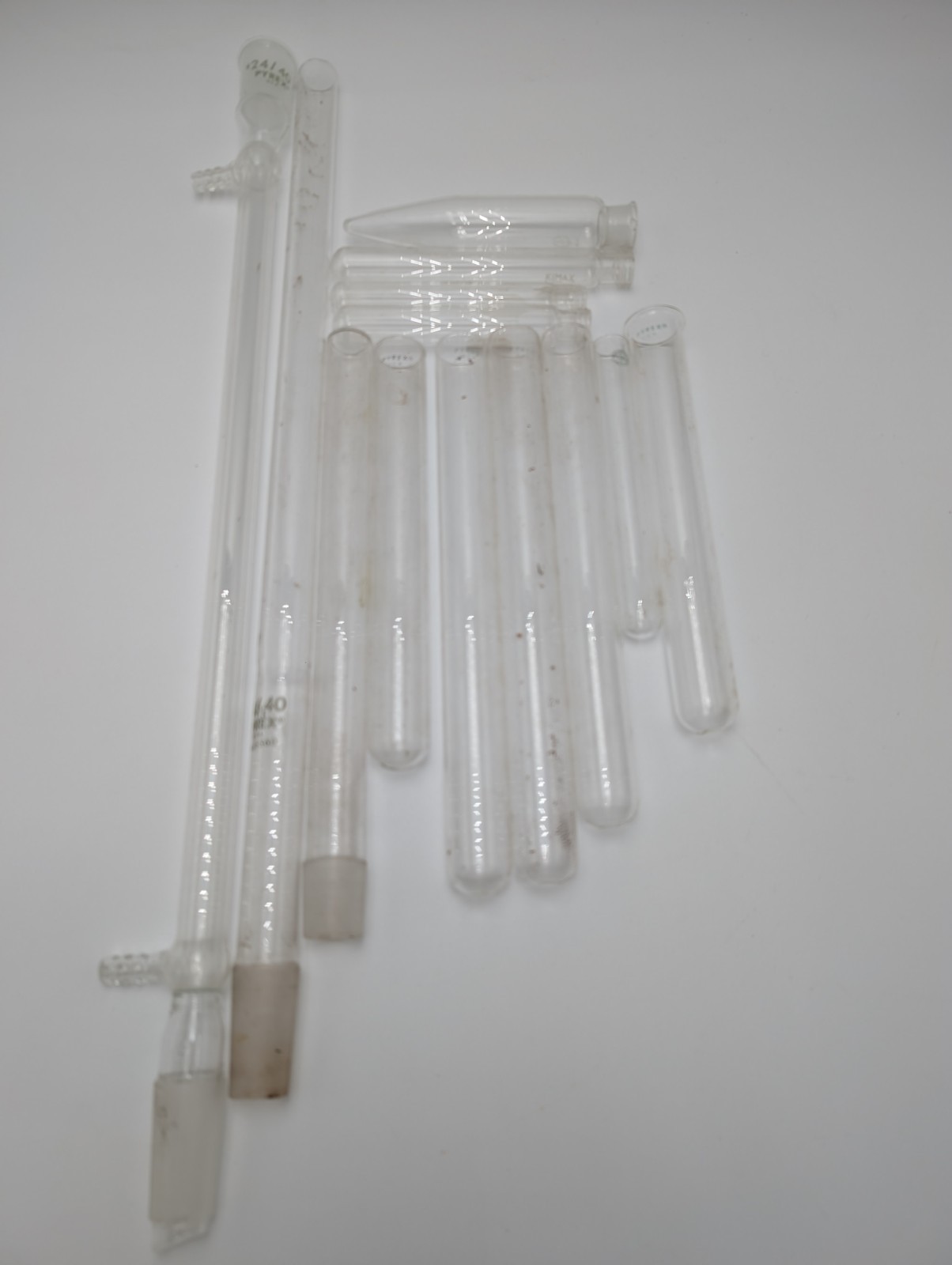 Vintage 24/40 Glass 21″ Distillation Condenser Mixed Lot