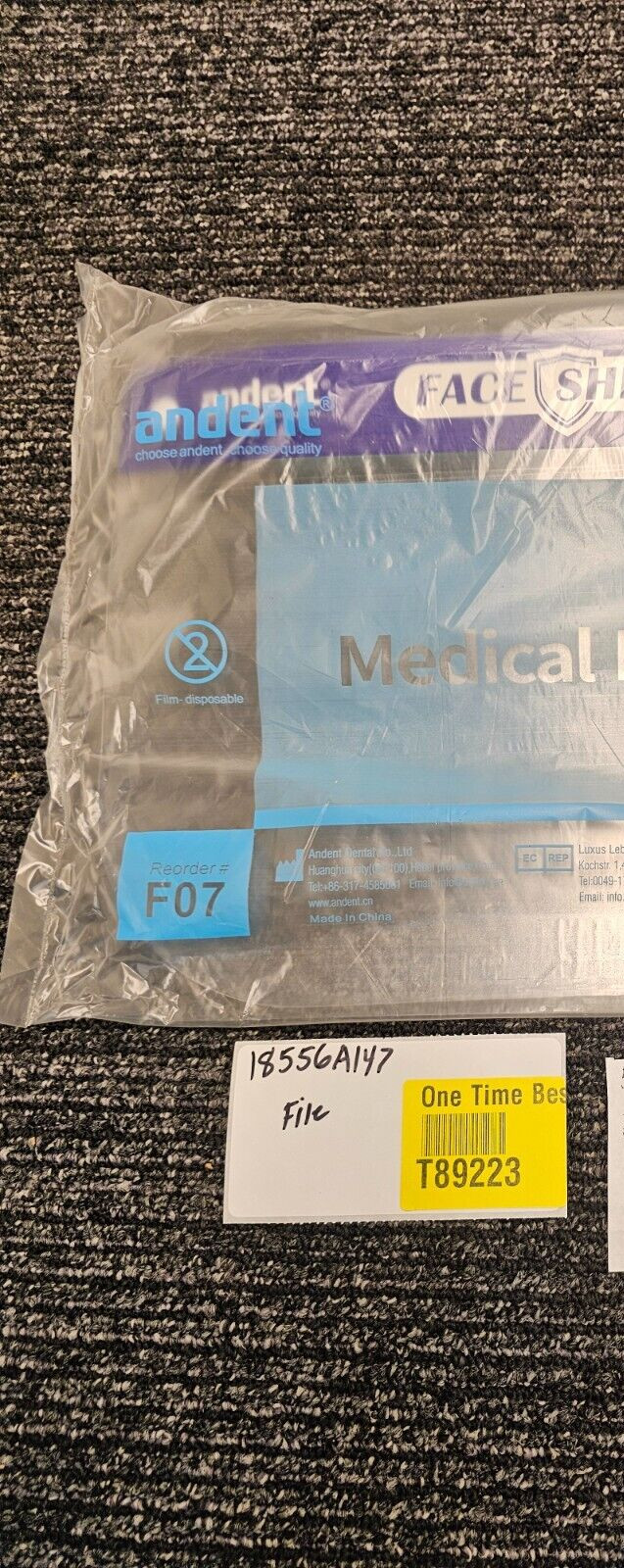 (QTY 10) Andent FACE SHIELD Medical Grade Protector – Clear