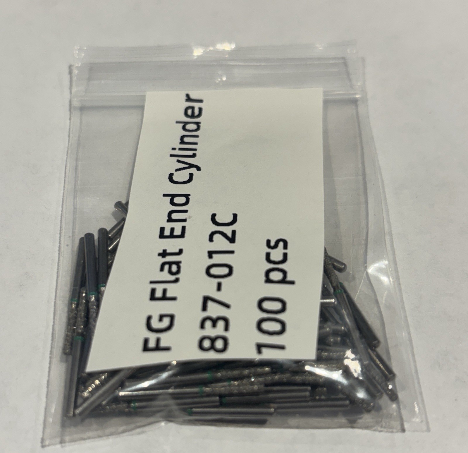 Alpen X1 Flat End Cylinder Diamond Burs 837-012C Bulk 100 Pieces