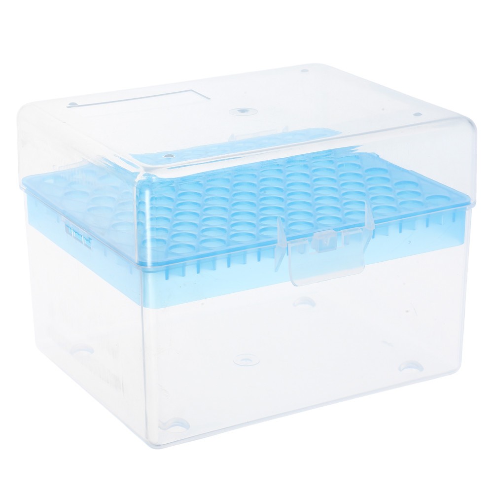 Durable Rectangular Pipette Pipettor Tip Box 100 Positions for Laboratory Use