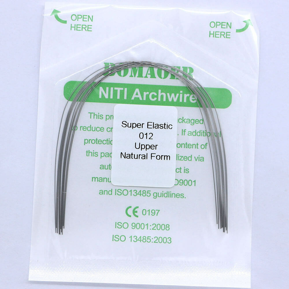 5-200PACKS Dental Ortho Super Elastic Niti Round 012 Upper Arch Wire Nature Form