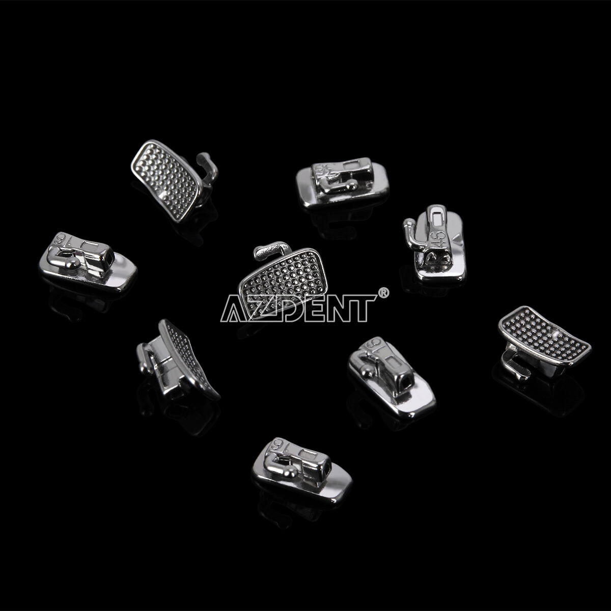 AZDENT Dental Orthodontic Metal Bondable Buccal Tubes 1st Molar Roth 0.022 Mono