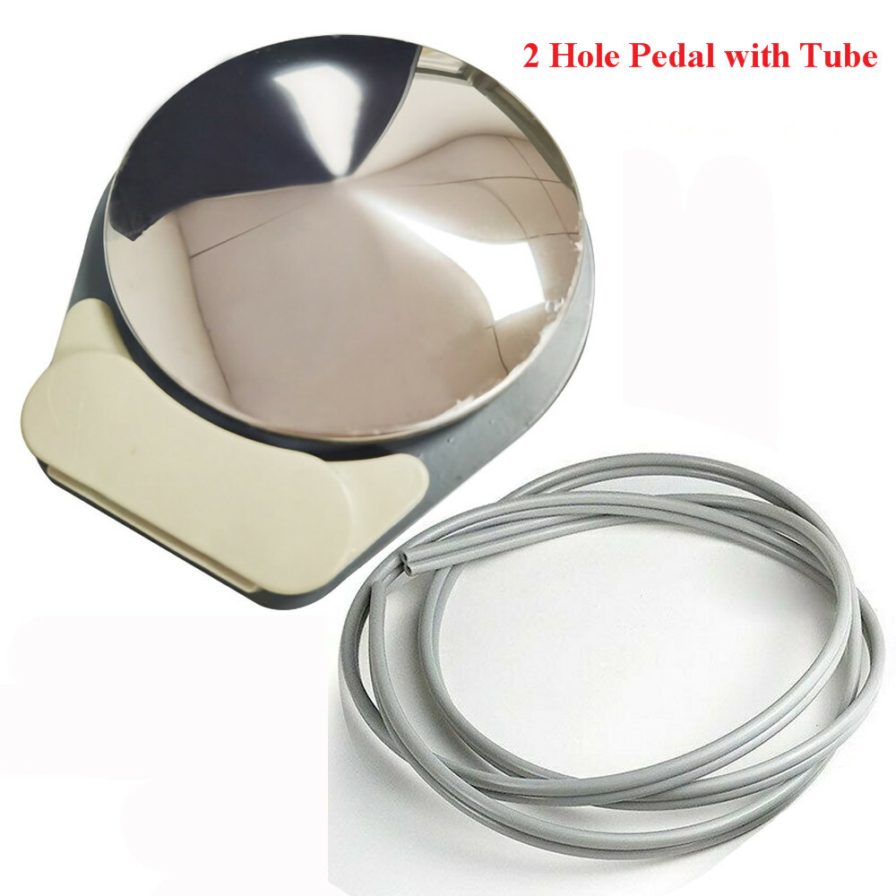 Dental Foot Control Pedal with Tube Cable 2-Hole for Standard Dental Chair 1 Set