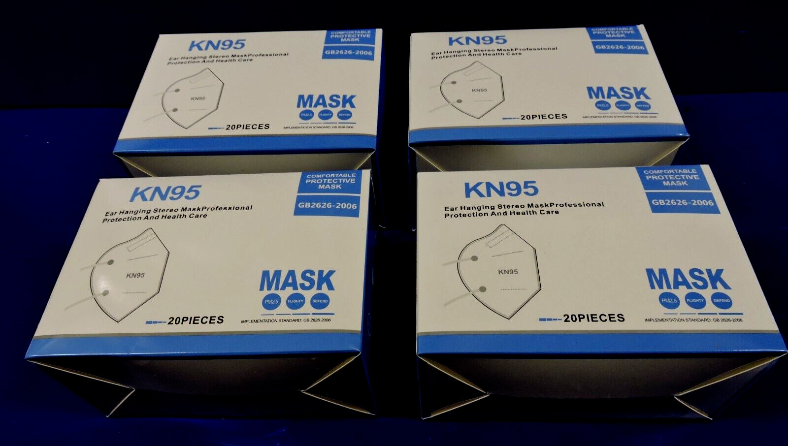 80 Pcs KN95 Face Mask Respirator Mouth Nose Cover 95% Protective 5-Layer / WHITE