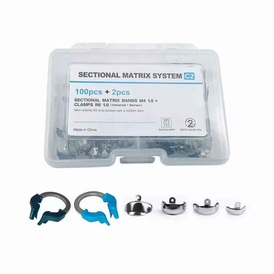 Dental Sectional Matrix Bands 4.5 5.5 6.5 Niti Retaining Rings Wedges Palodent