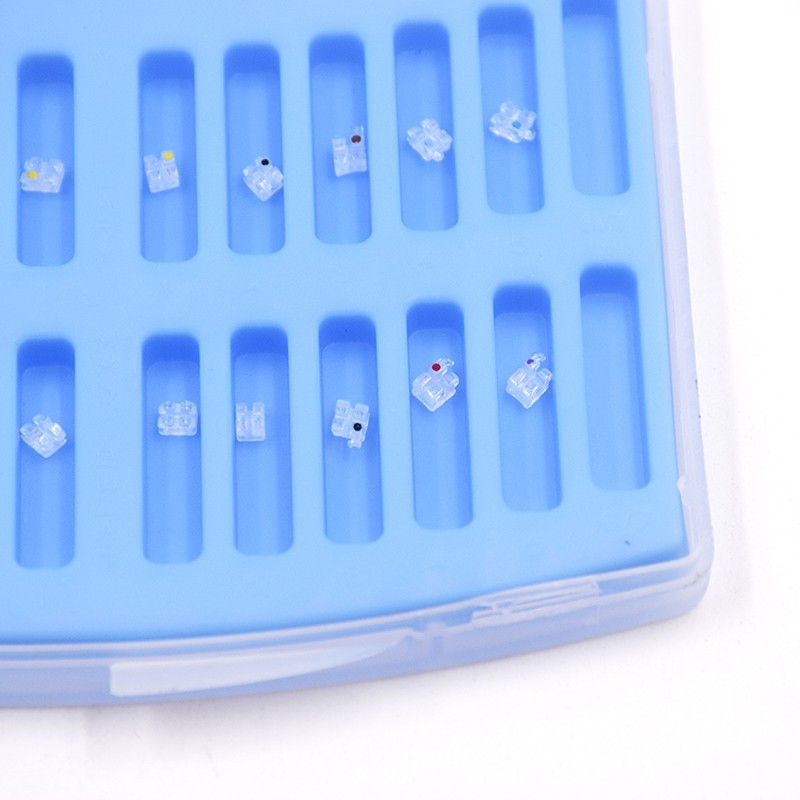 Dental Orthodontic Sapphire Bracket Monocrystalline Aesthetic Roth 022 345 Hooks