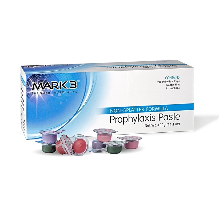 MARK3 Medium Prophy Paste, Mint. Non-Splatter 1.23%