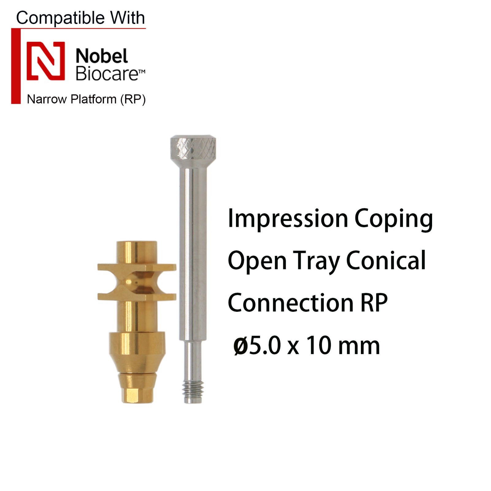 Nobel Biocare Impression Transfer Coping Open Close Tray for NP/RP Hex Platform
