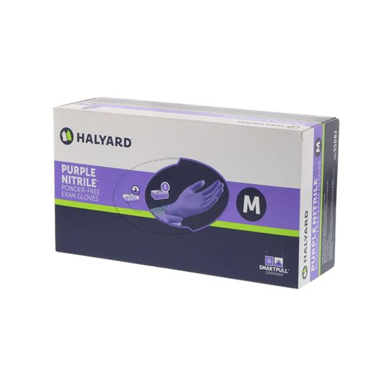 *100-Pieces* Halyard Purple Powder-Free Nitrile Exam Gloves Medium 55082