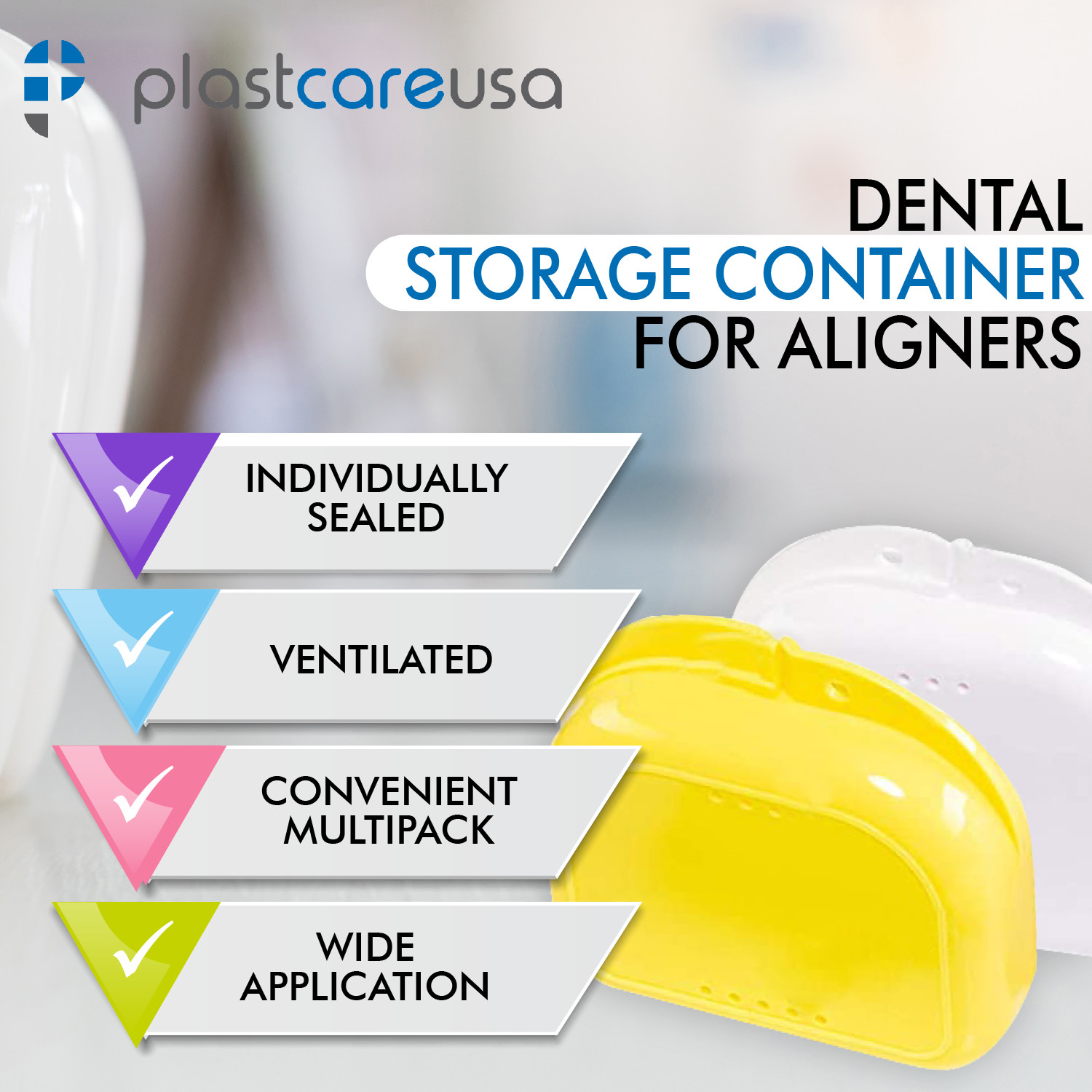 24 Sealed Assorted Dental Retainer Boxes Denture Case, Mouthguard Containers Box
