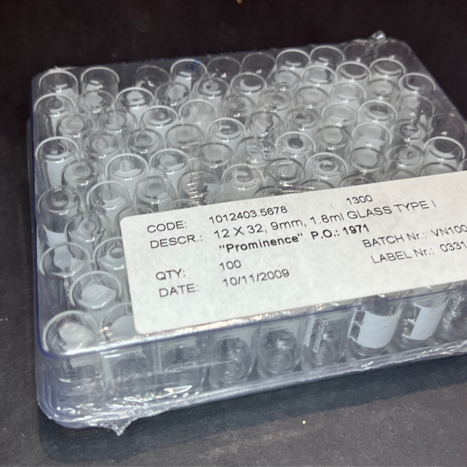 VWR Clear Glass Vial 1.8 ml 9 mm Screw Neck 12 x 32 mm Total of 100 Vials
