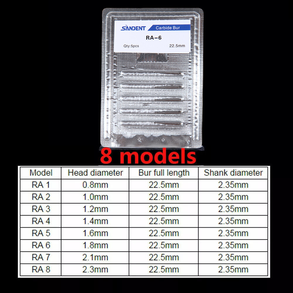Dental Carbide Burs for Low/High Speed Handpiece Round FG Bur Diamond