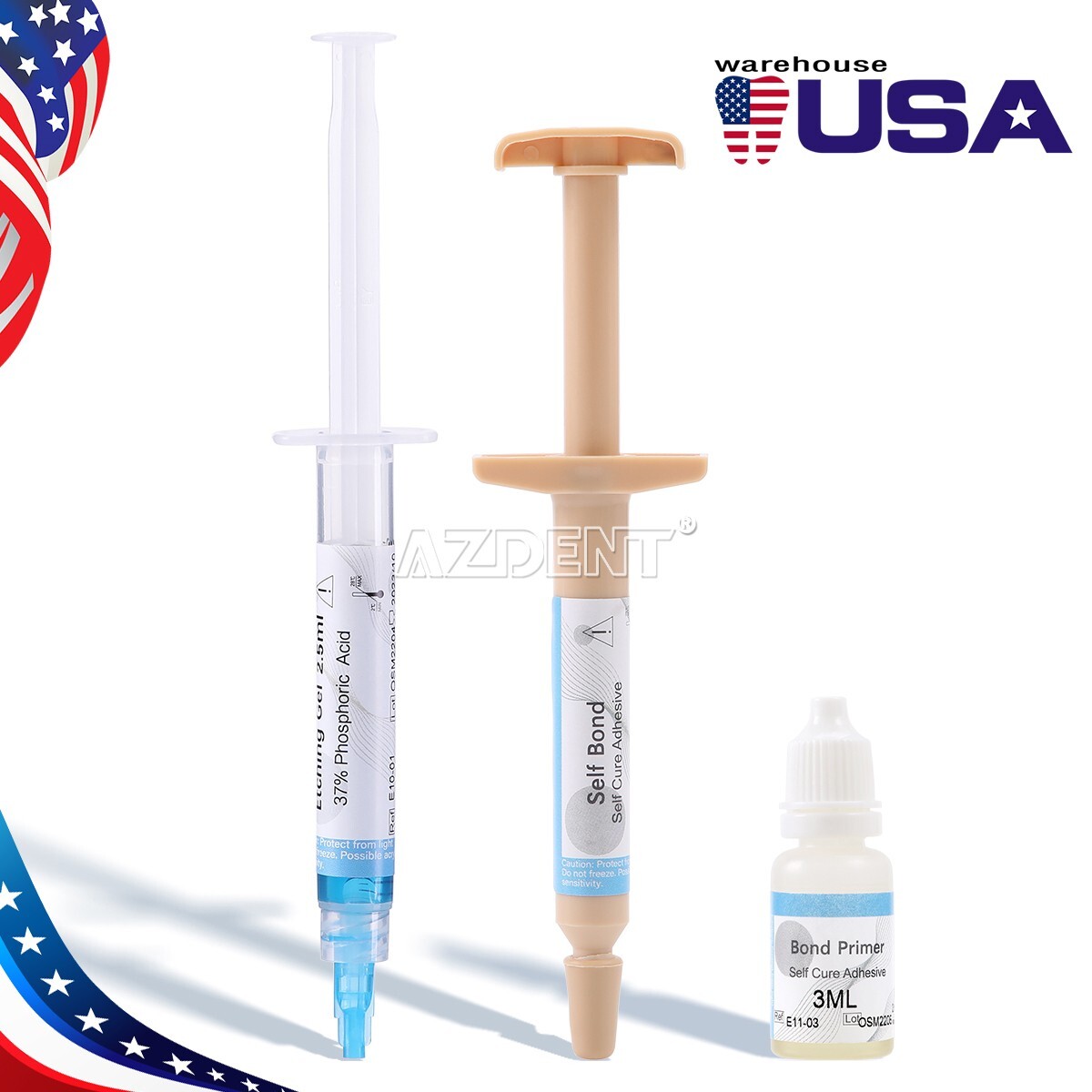 Dental Orthodontic Adhesive Resin Syringe Paste Kit for Brackets Bonding