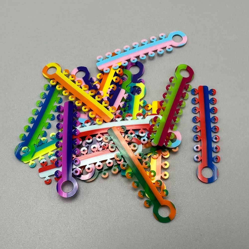 1 Bag Dental Orthodontic Ligature Ties Braces Elastic Rubber Bands Mixed Color