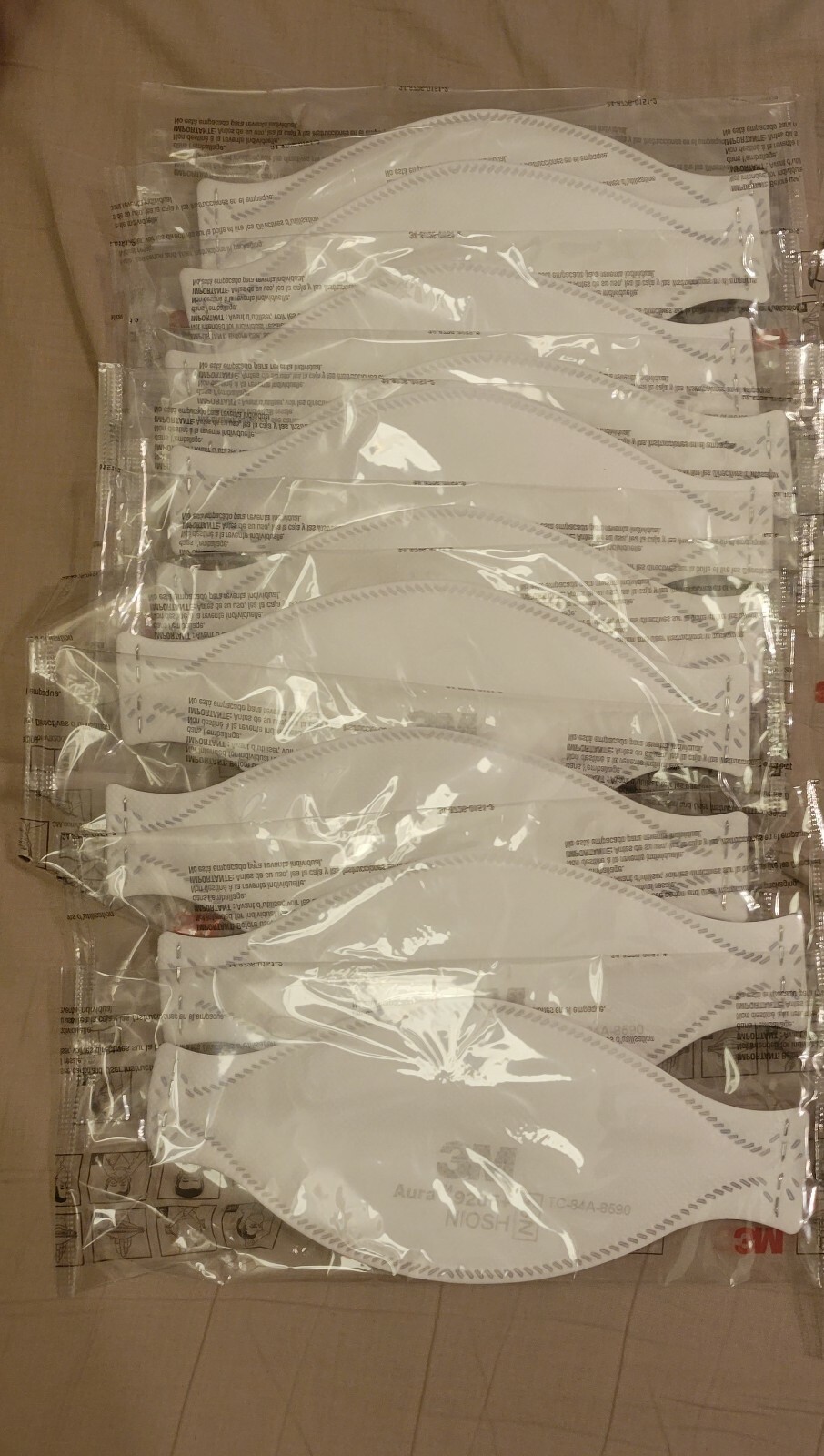 10 Pack 3M Aura N95 9205+ Particulate Respirator Mask NIOSH Approved NEW SEALED
