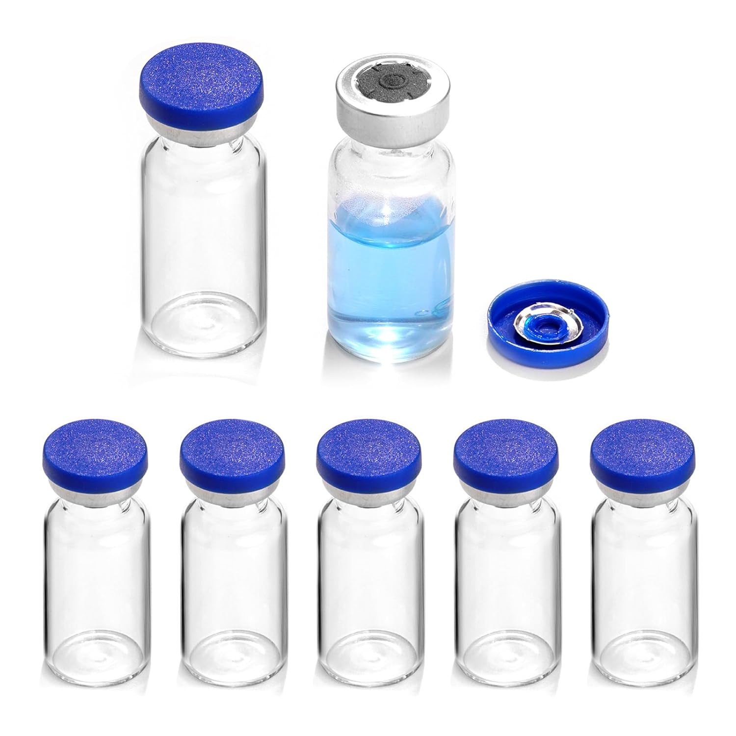 2Ml Sealed Vials with Self Healing Injection Port and Plastic-Aluminum Flip Caps