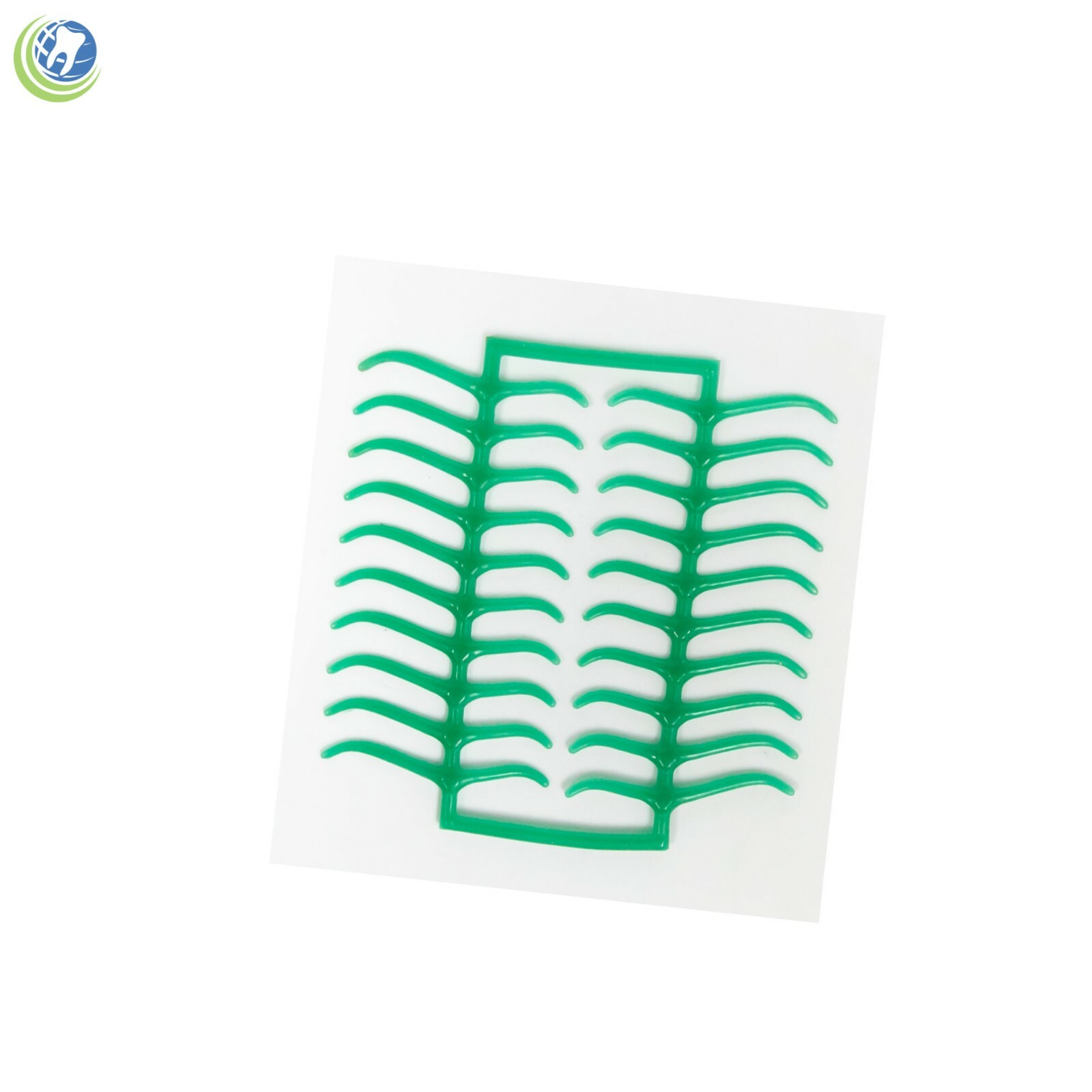 Dental Lab Wax Clasps Molar Patterns 10 Sheets (200 Clasps) Green Casting