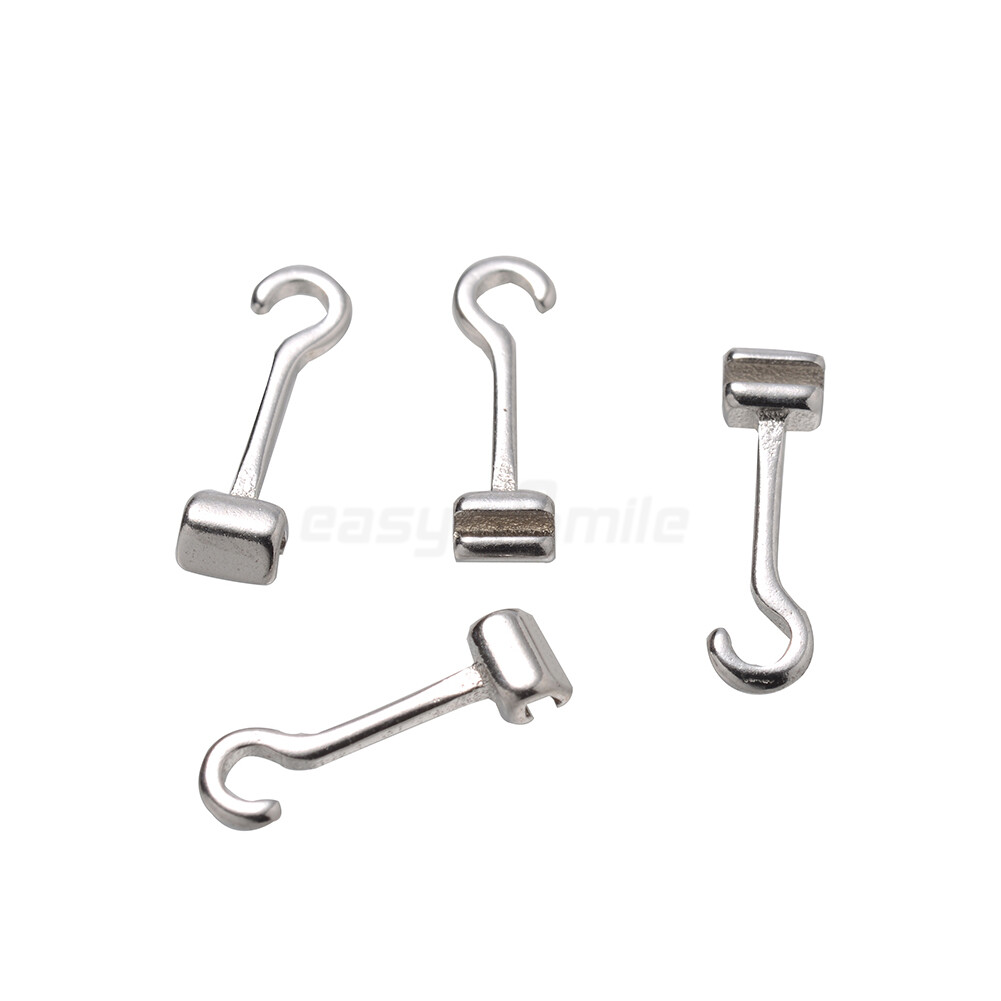10pc Dental Orthodontic stop Lingual Buttons Crimpable Hooks Long/Short/left/Rig