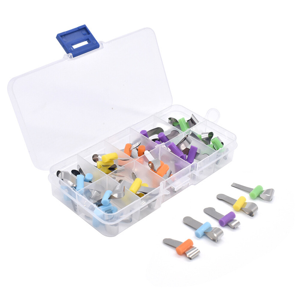 50 Pcs Mixed Dental Auto-matrix Forming Sheet Retainerless Matrices Bands