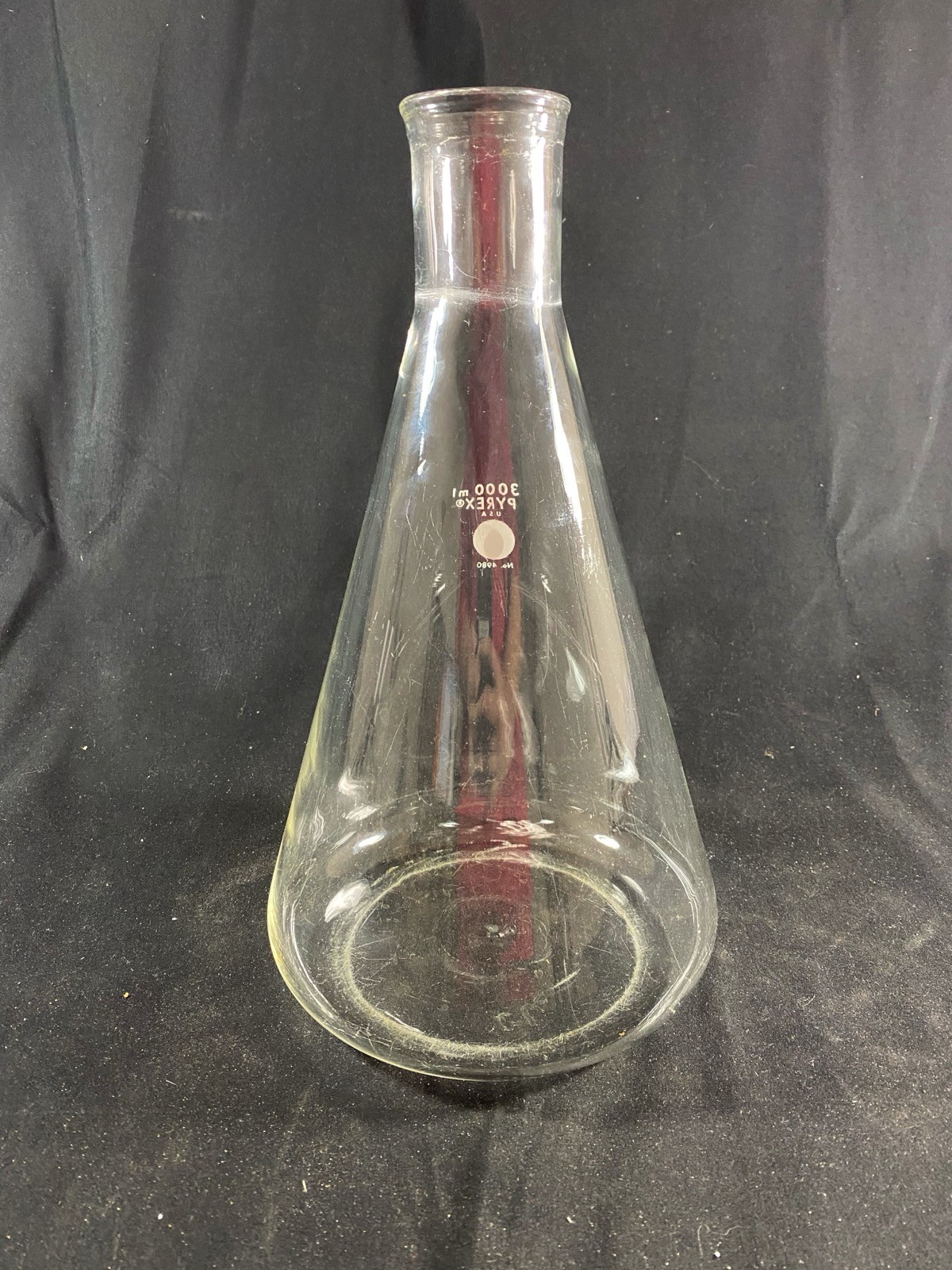 PYREX 3000mL Narrow Mouth Erlenmeyer Filtering Flask Heavy Duty Rim 4980-3L