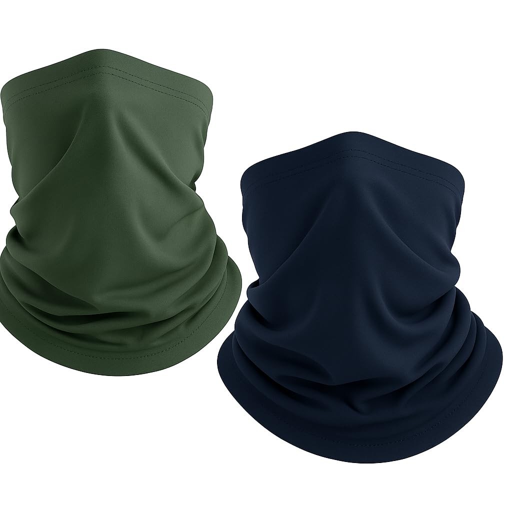 2 Pieces Summer Neck Gaiter Scarf Bandanas Breathable Cooling Balaclava for Men