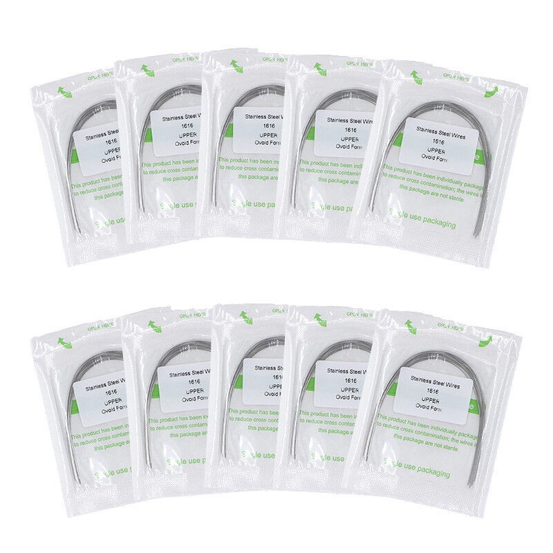 5×Dental Ortho Stainless Steel Rectangular Arch Wire Ovoid Form 16×16 Upper
