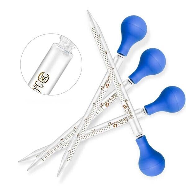 Graduated Dropper 1-10PCS lab glassware Rubber Cap Pipette 1-10ml Laboratory
