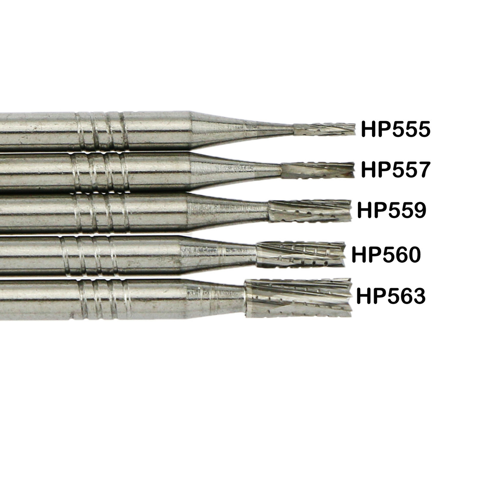 5Pcs/Pack Wave Dental Operative Tungsten Carbide Bur Straight Fissure HP 555 563
