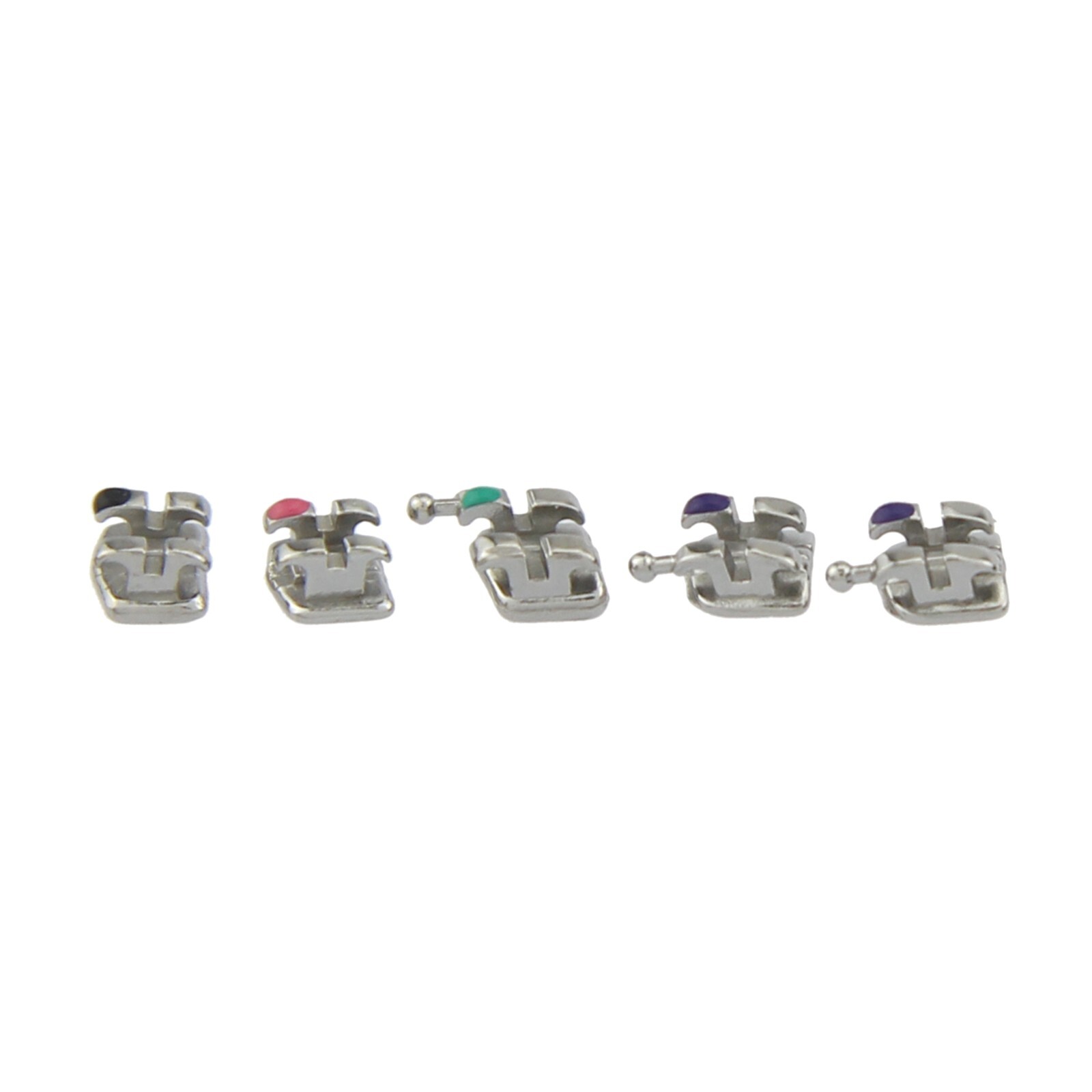 Dental Orthodontic Metal Brackets MIM Mini Braces Roth MBT 022 018 345 Hooks 5-5