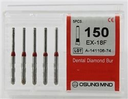 Dental Diamond Burs, Fine Grit Multi-Use, 5 Pcs/Pk [150EX-18F]