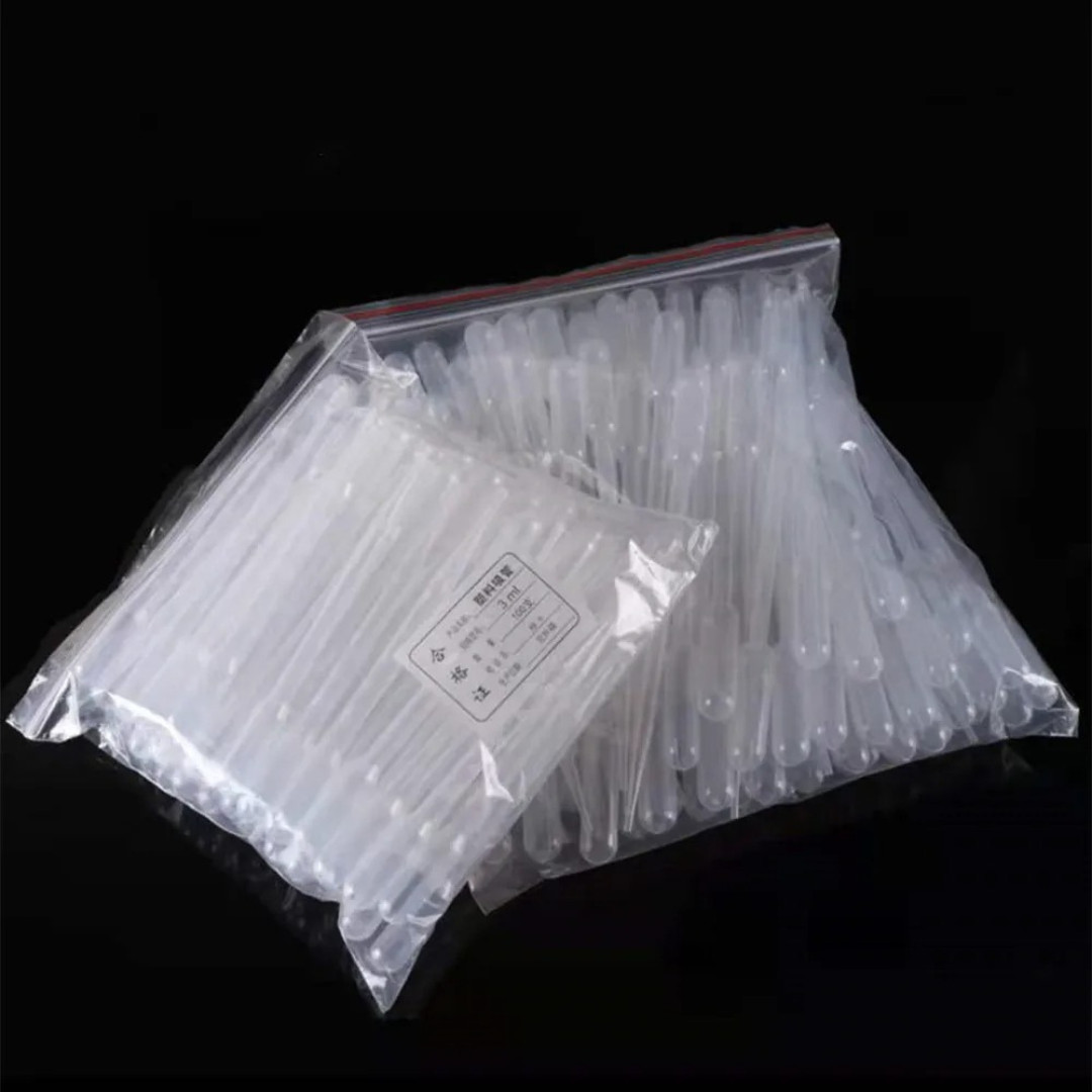 100 PCS 3ml Disposable Eye Dropper Set Transfer Graduated Pipette