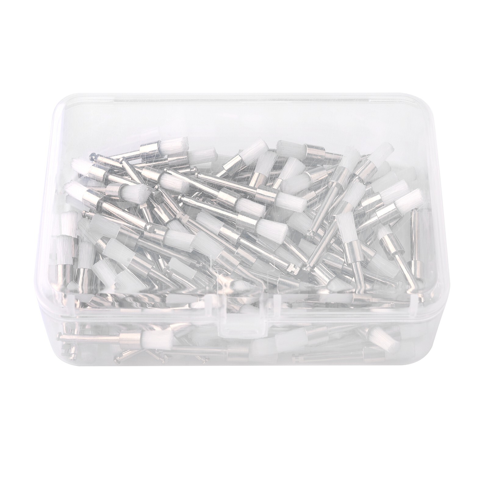 OneMed Disposable Dental Prophy Polishing Brush Latch Flat Type White 100Pcs/Box