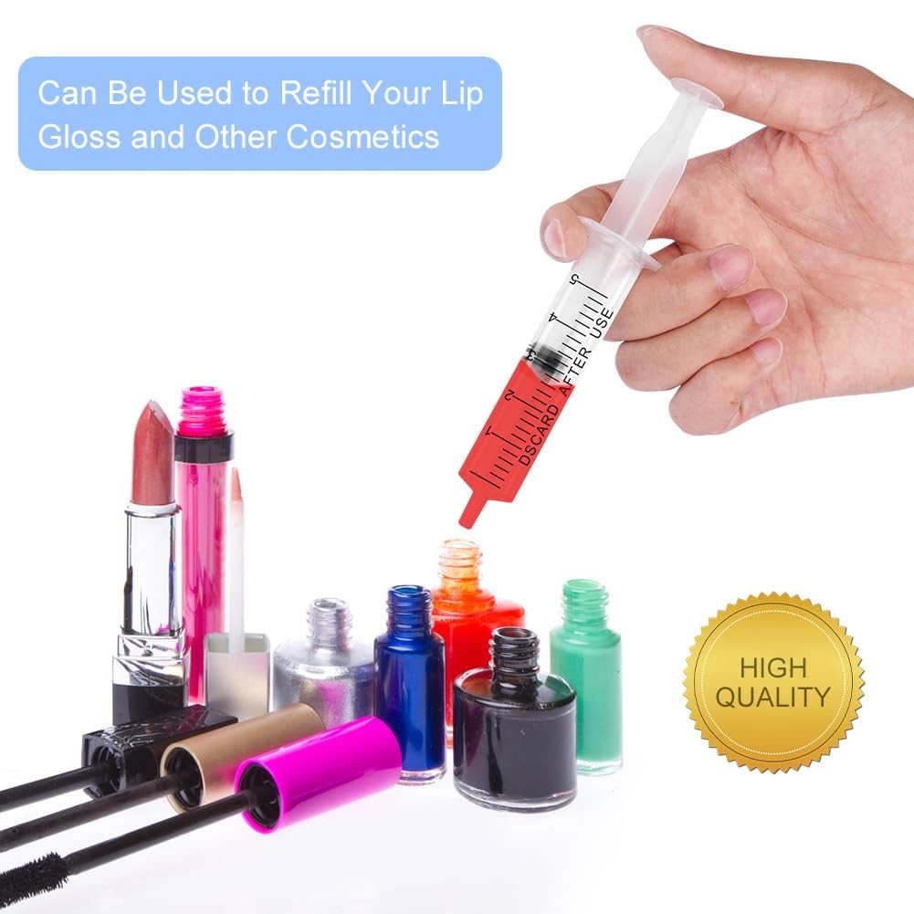10 Pack 5ml Plastic Syringes for Liquid Needleless Measuring Syringe Set