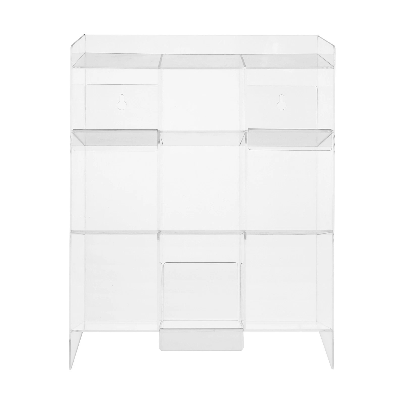 Clear Acrylic Test Tube Holder Wall Mounting & Countertop Tube Organizer