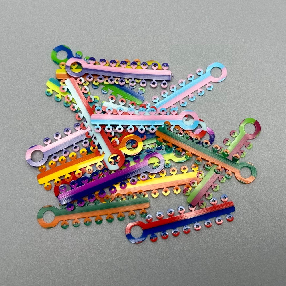 1 Bag Dental Orthodontic Ligature Ties Braces Elastic Rubber Bands Mixed Color