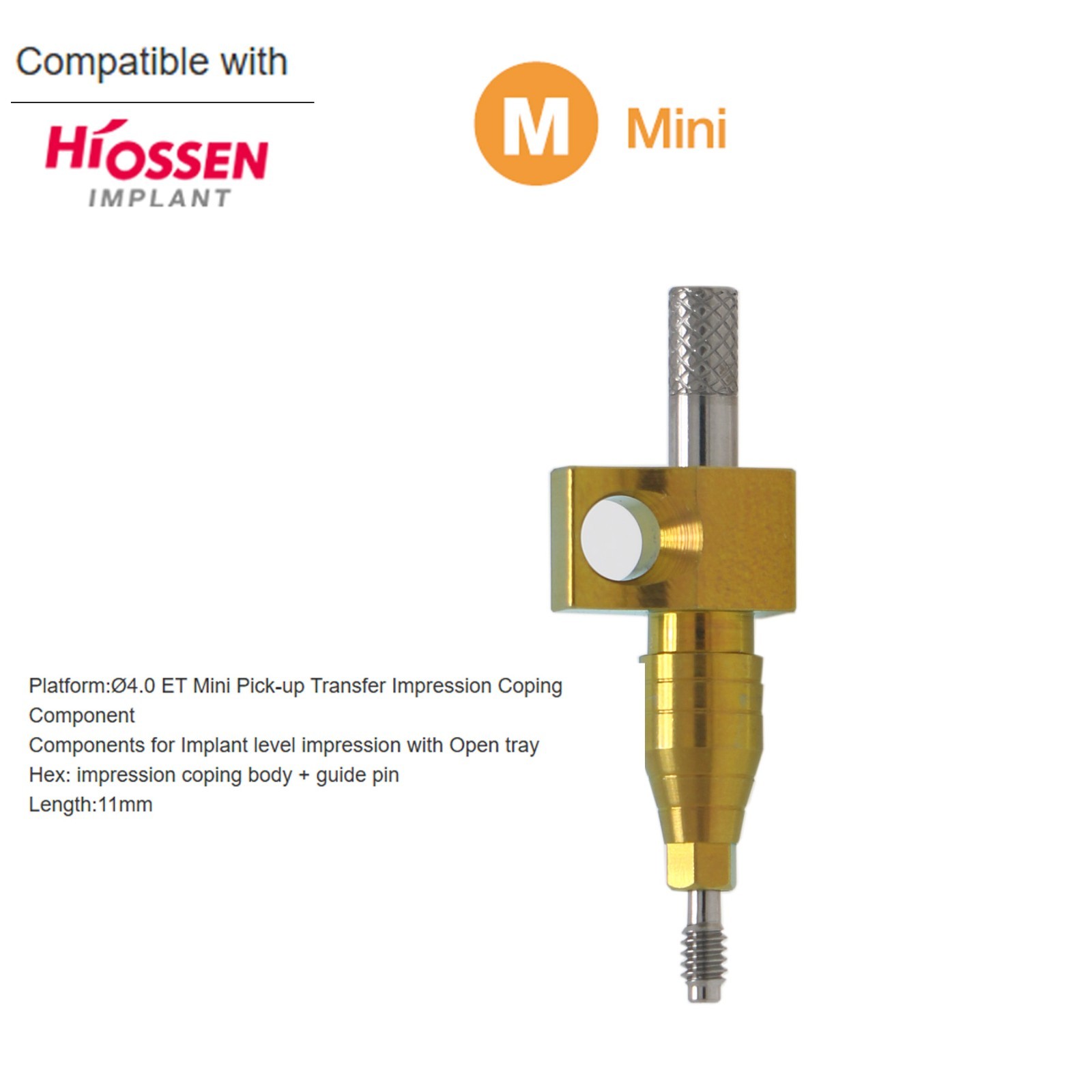 US Hiossen ET Dental Impression Coping Open Pick-up Closed Tray Transfer Analog