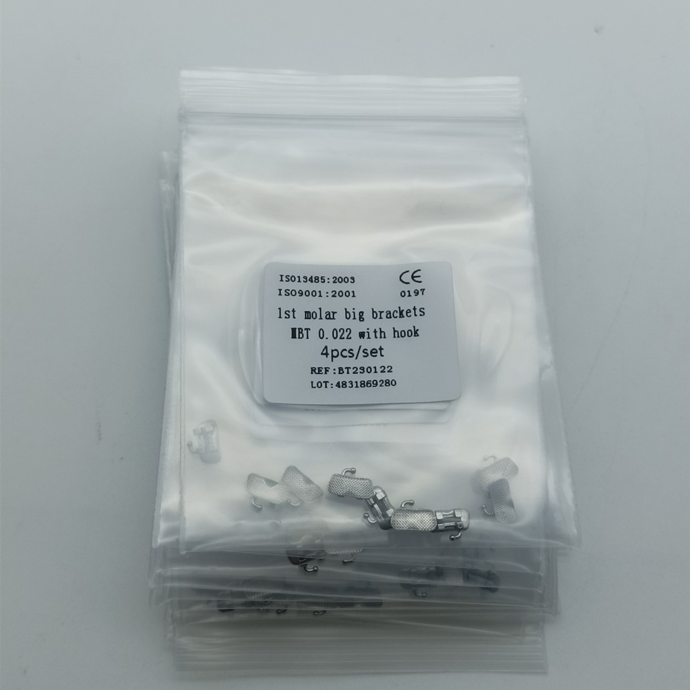 50Sets Dental 1st Brackets Molar Wide Big Bracket Orthodontic Roth MBT 022 Hooks
