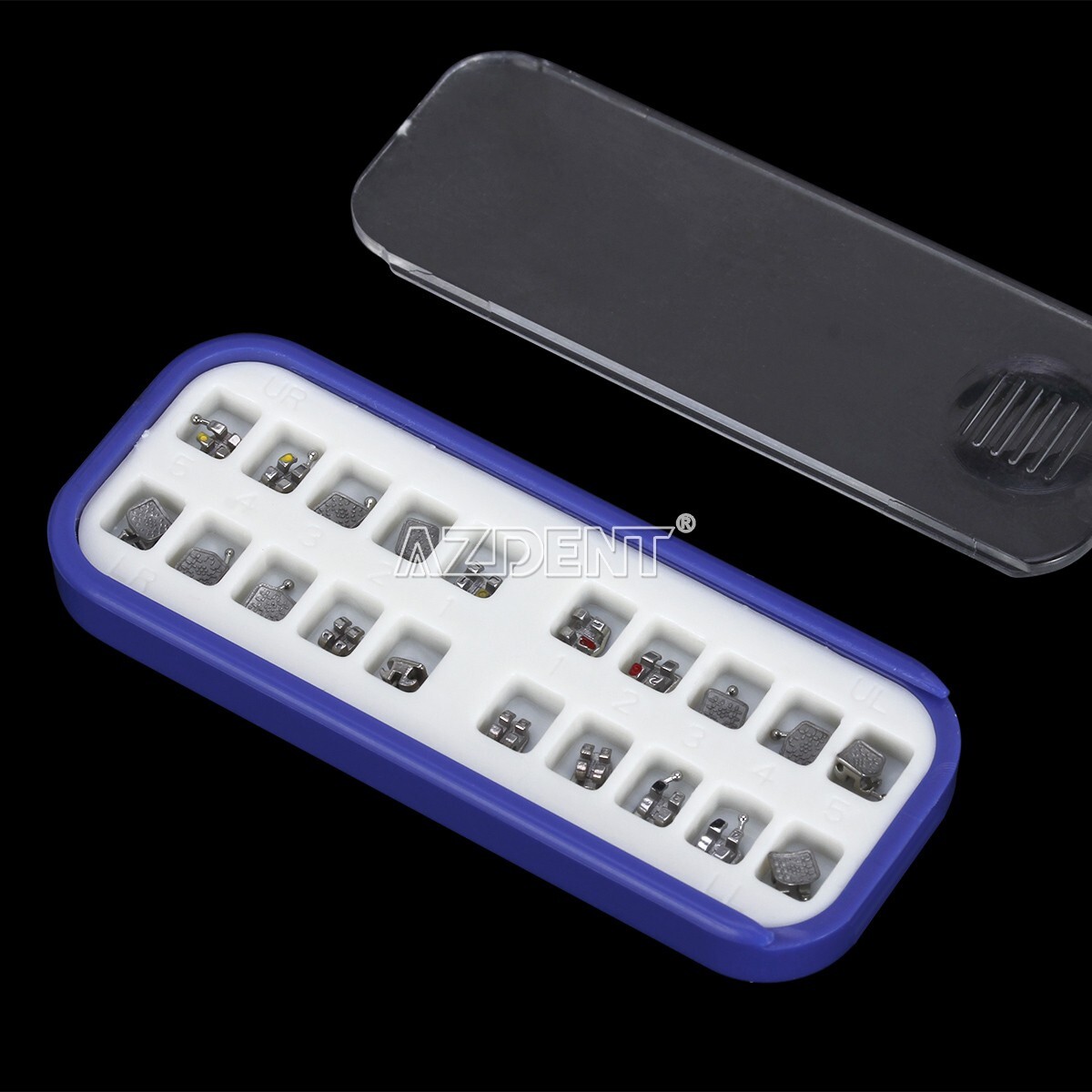 10Box AZDENT Orthodontic Dental Bracket Monoblock MIM Mini Roth.022 345 Hooks