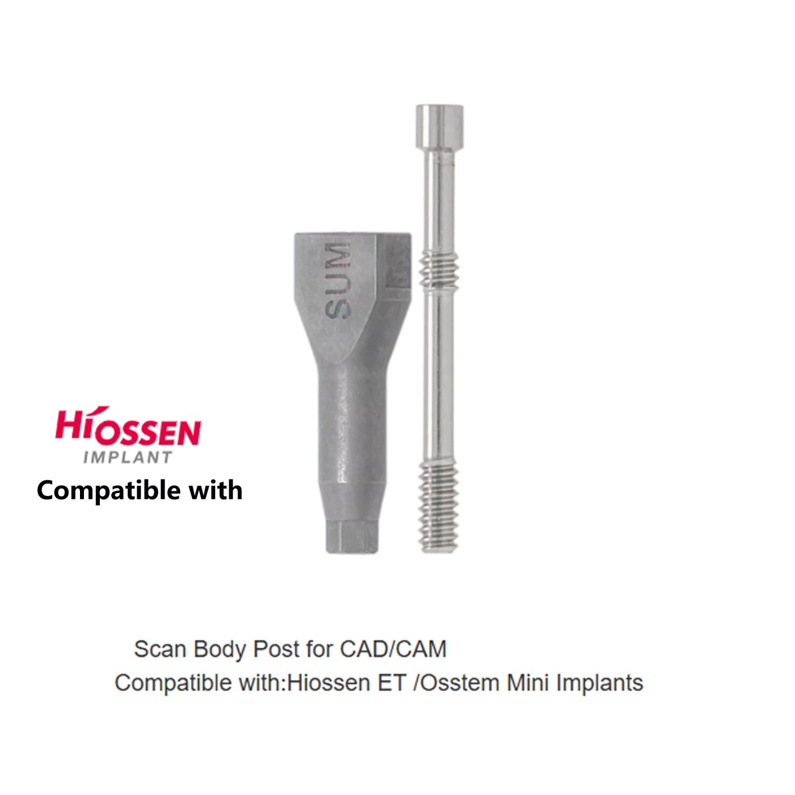 Hiossen ET Ø3.2/Ø3.5 Mini Scan body 2.1mm Hex Scan Abutment W/Screw CAD/CAM Lab