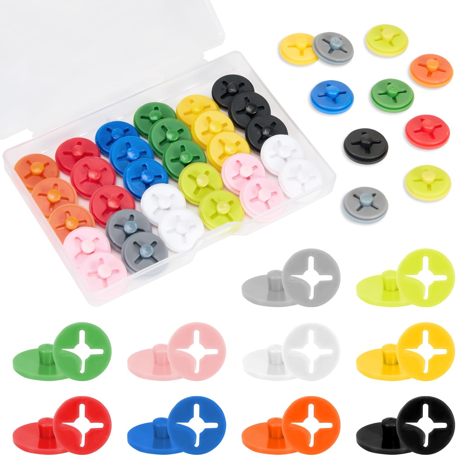Running Bib Clips, 40Pcs Race Bib Holder, Race Number Buckle Fixing System fo…
