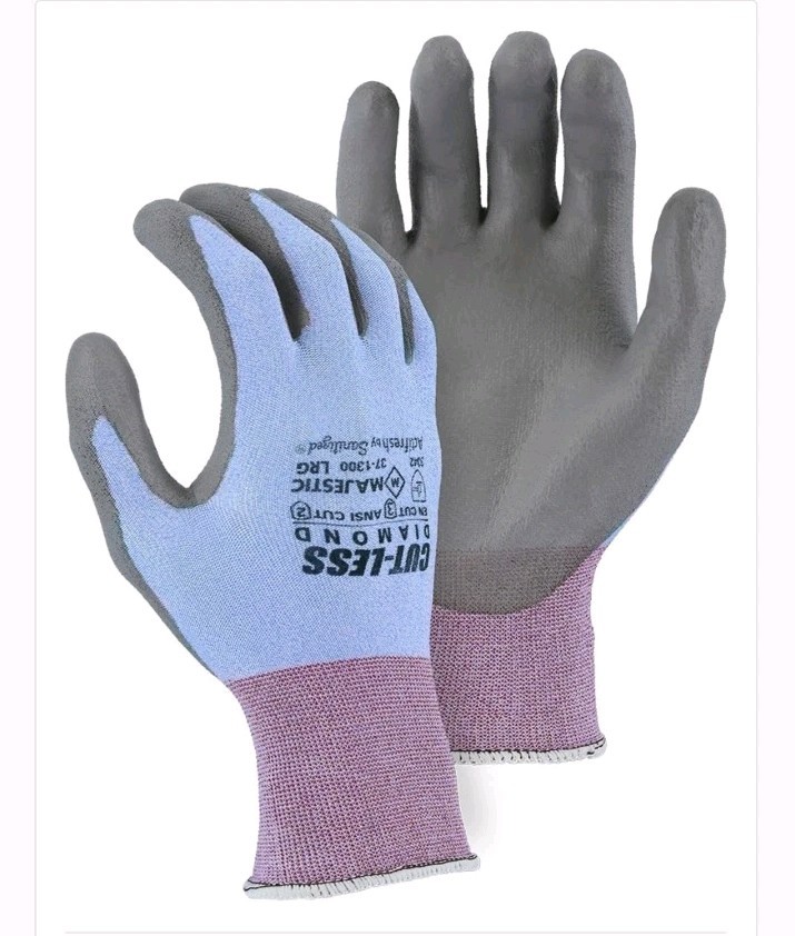 Cut-Less Majestic 37-1300/L Diamond Seamless Knit Glove, Vend, 12pk.