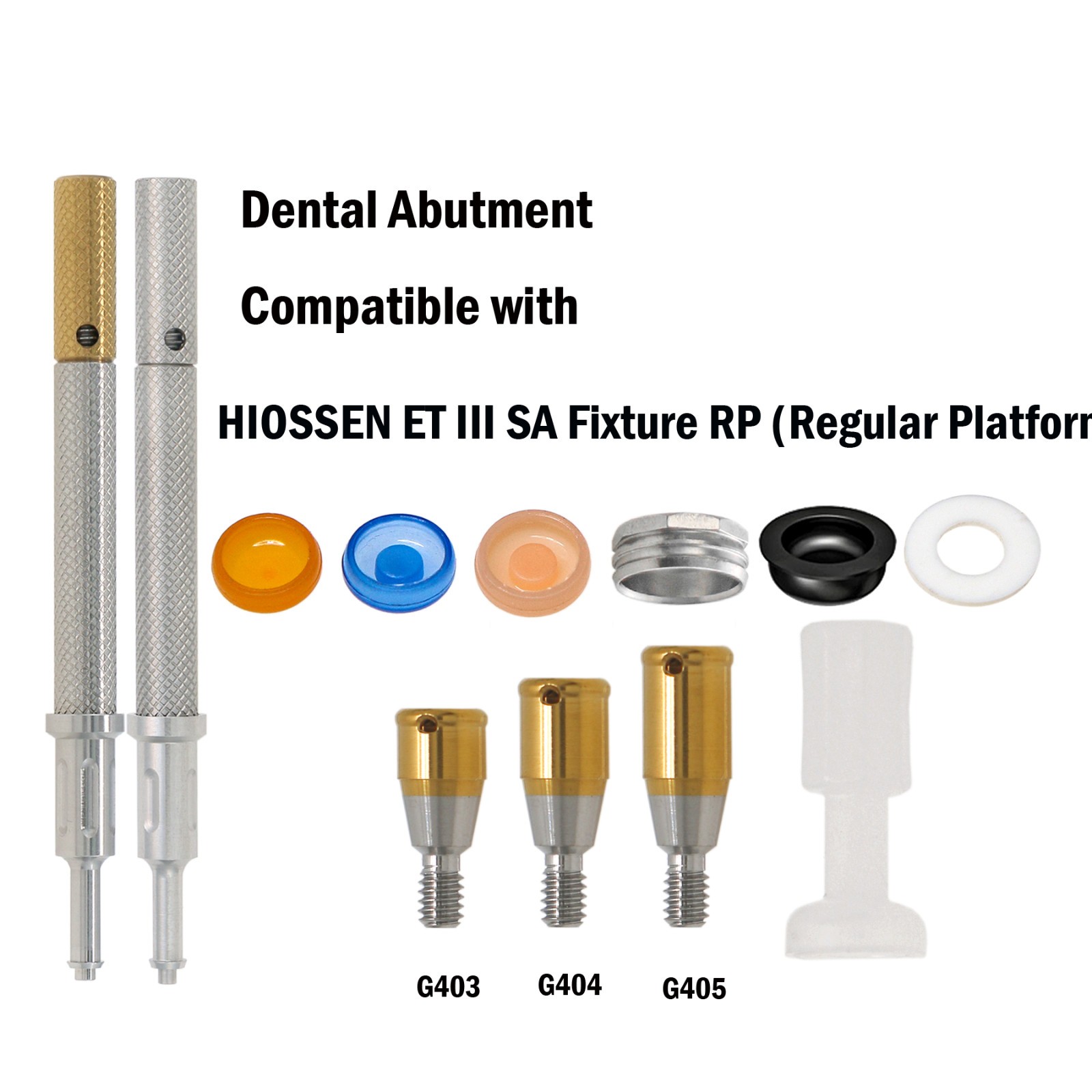 US Dental Hiossen Regular 3-5mm Attachment Abutment & Overdenture Male Caps Kits