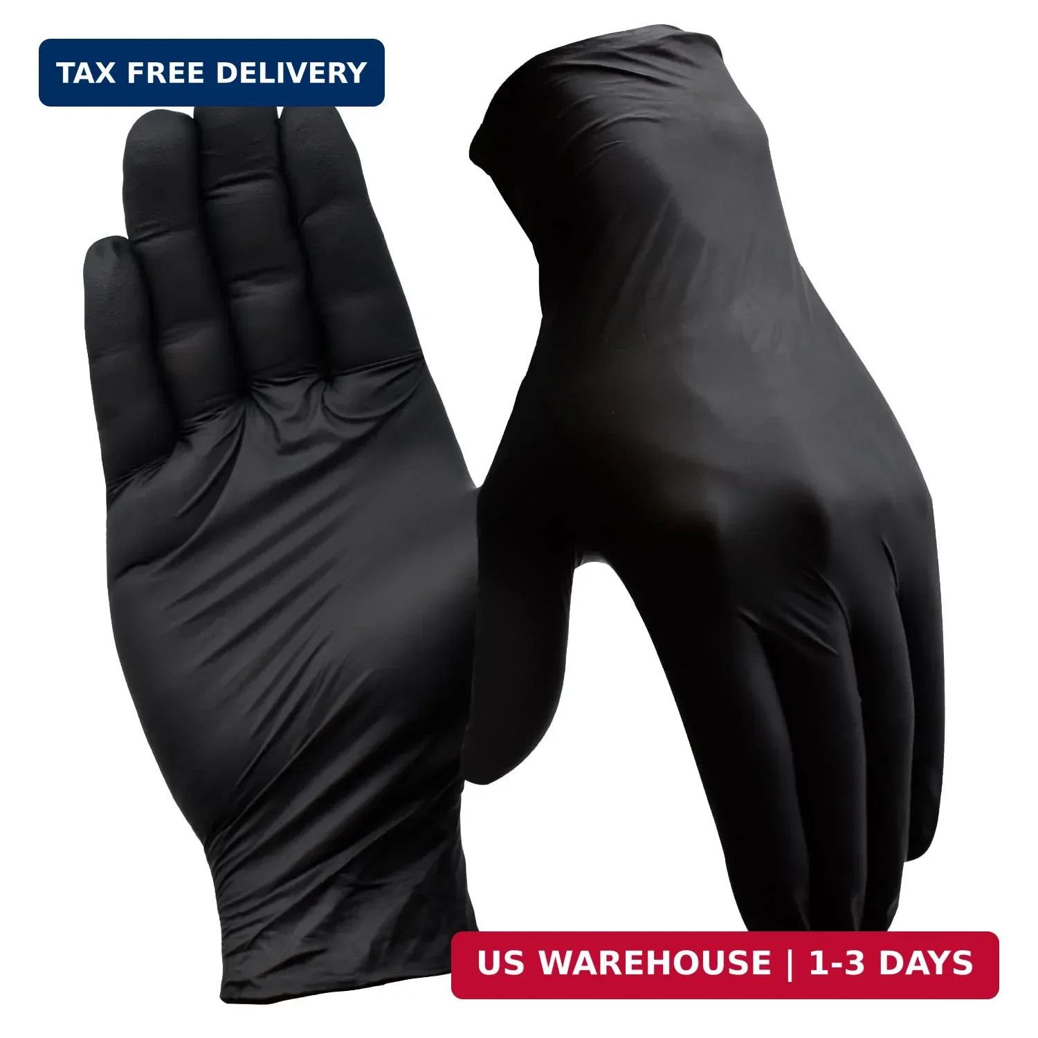 Disposable Nitrile Gloves, 4 Mil Latex-Free Powder-Free Industrial Gloves for Cl