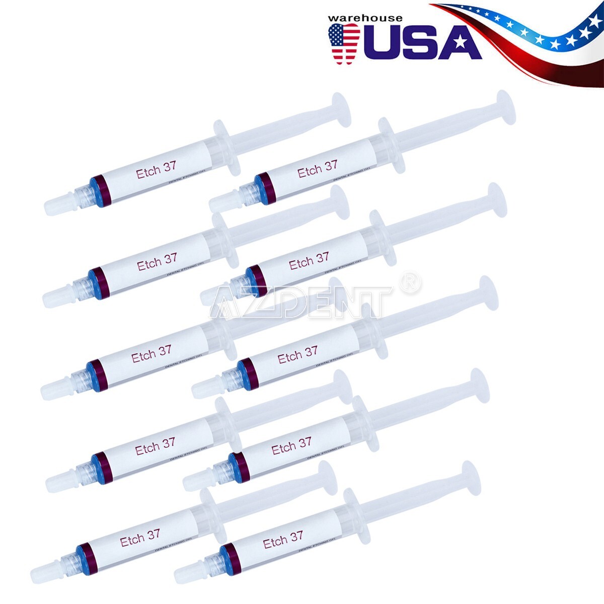 Dental Etchant Gel 37% Bonding Acid Etching Silica Gel Enamel Dentin 5ml +5 tips
